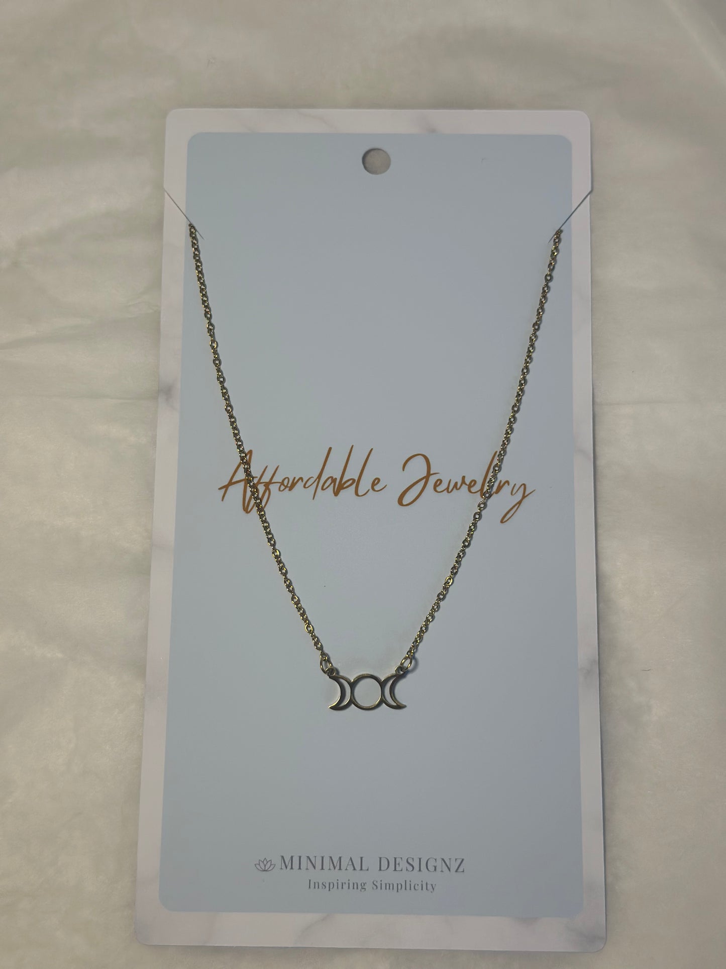 Triple moon necklace