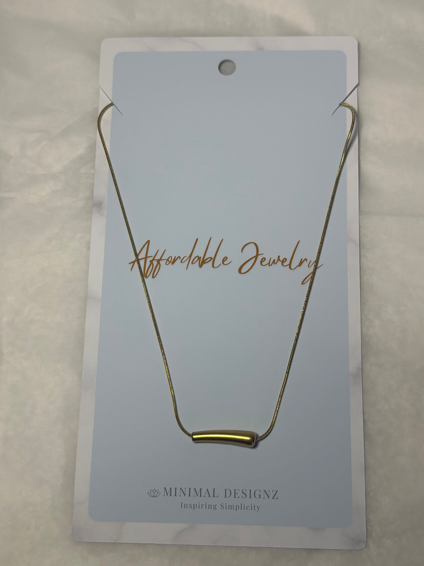 Minimalist Gold Bar Necklace