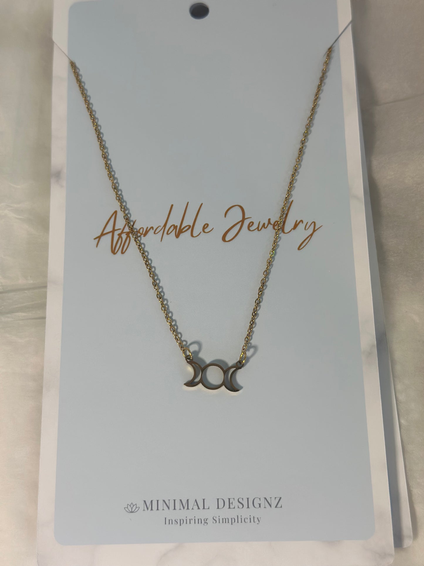 Triple moon necklace