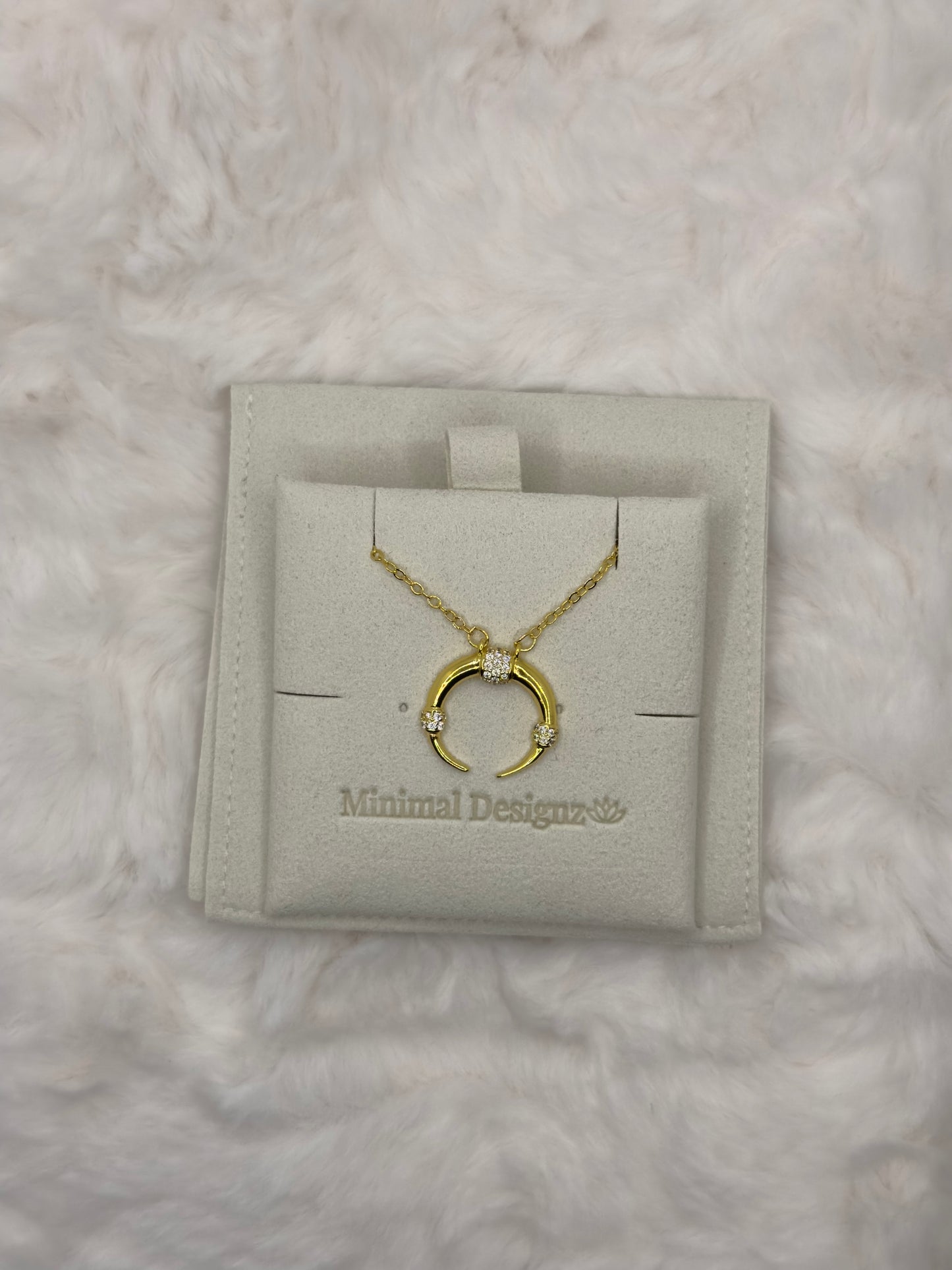 Half Moon rhine stone Necklace