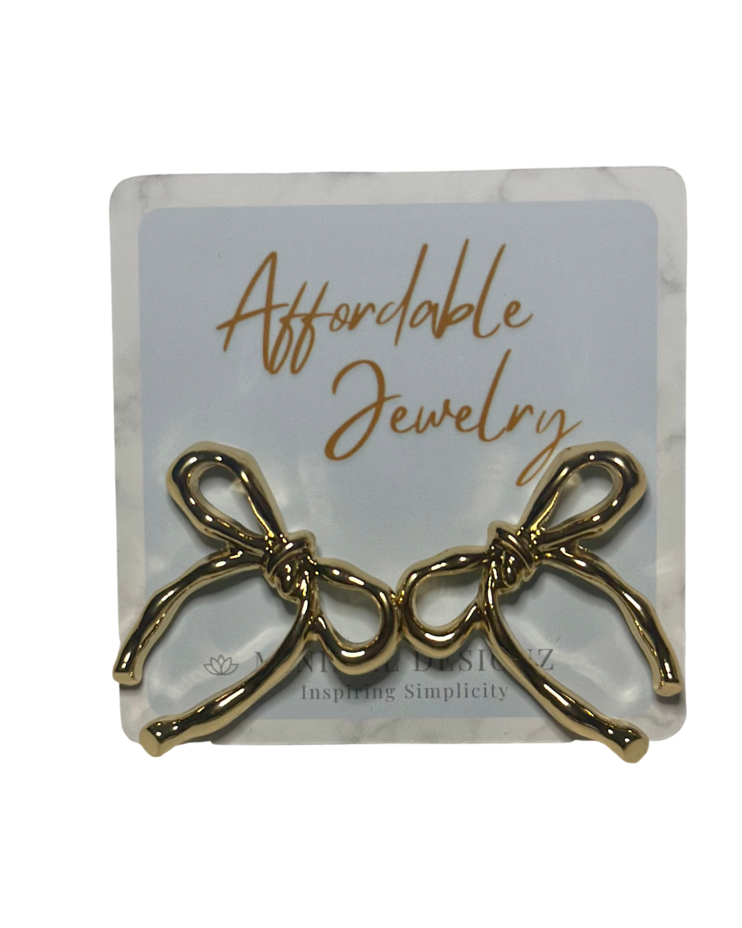 Gold bow Earrings