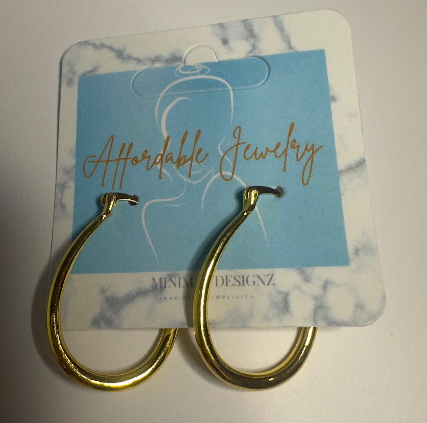 Teardrop Gold Hoop Earrings