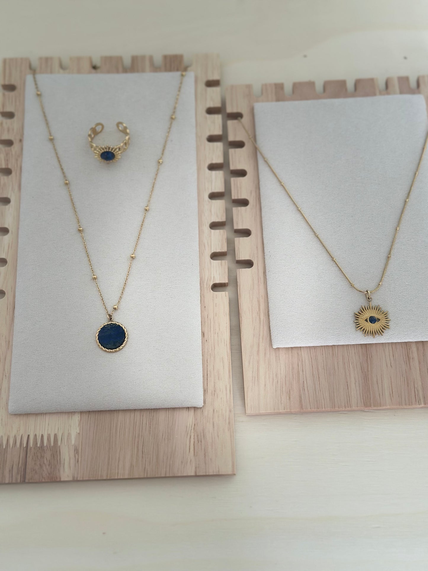Lapis Gold Pendant Necklace