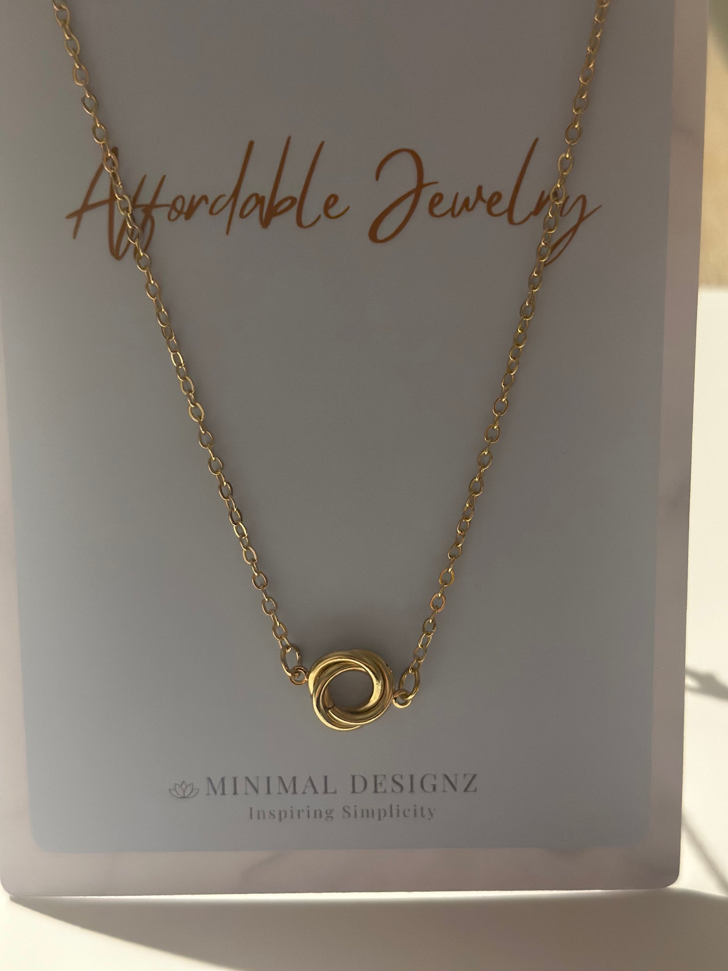 Twisted knot necklace