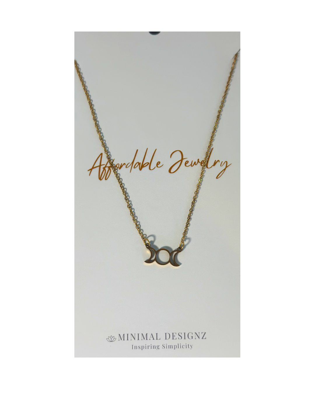 Triple moon necklace
