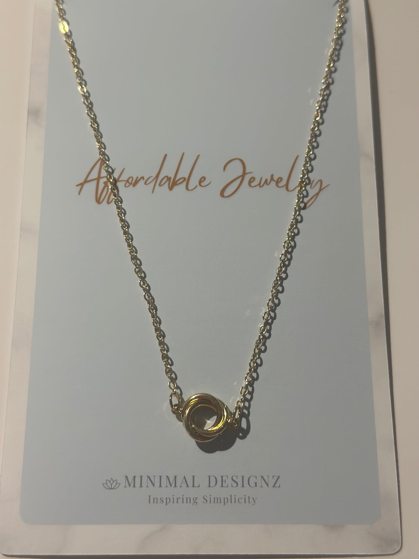 Twisted knot necklace