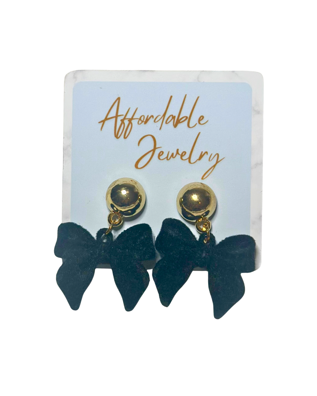 Velvet bow earrings