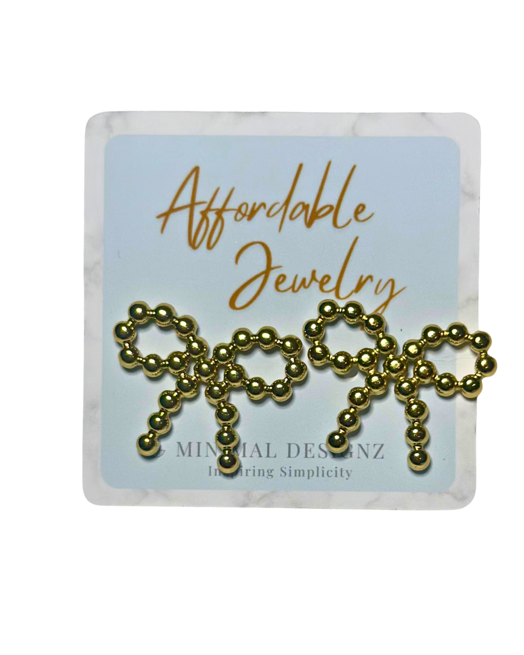 Beaded bow Earring