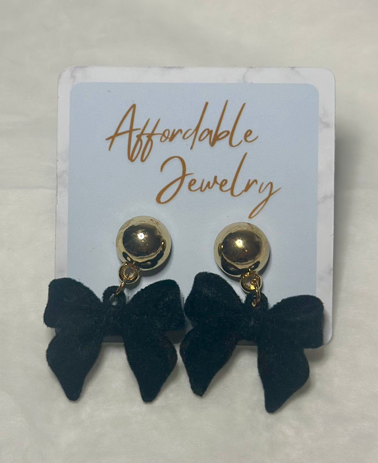 Velvet bow earrings