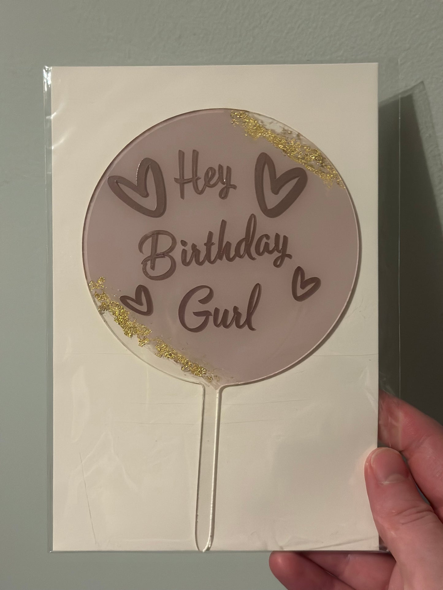 Birthday Gurl cake topper