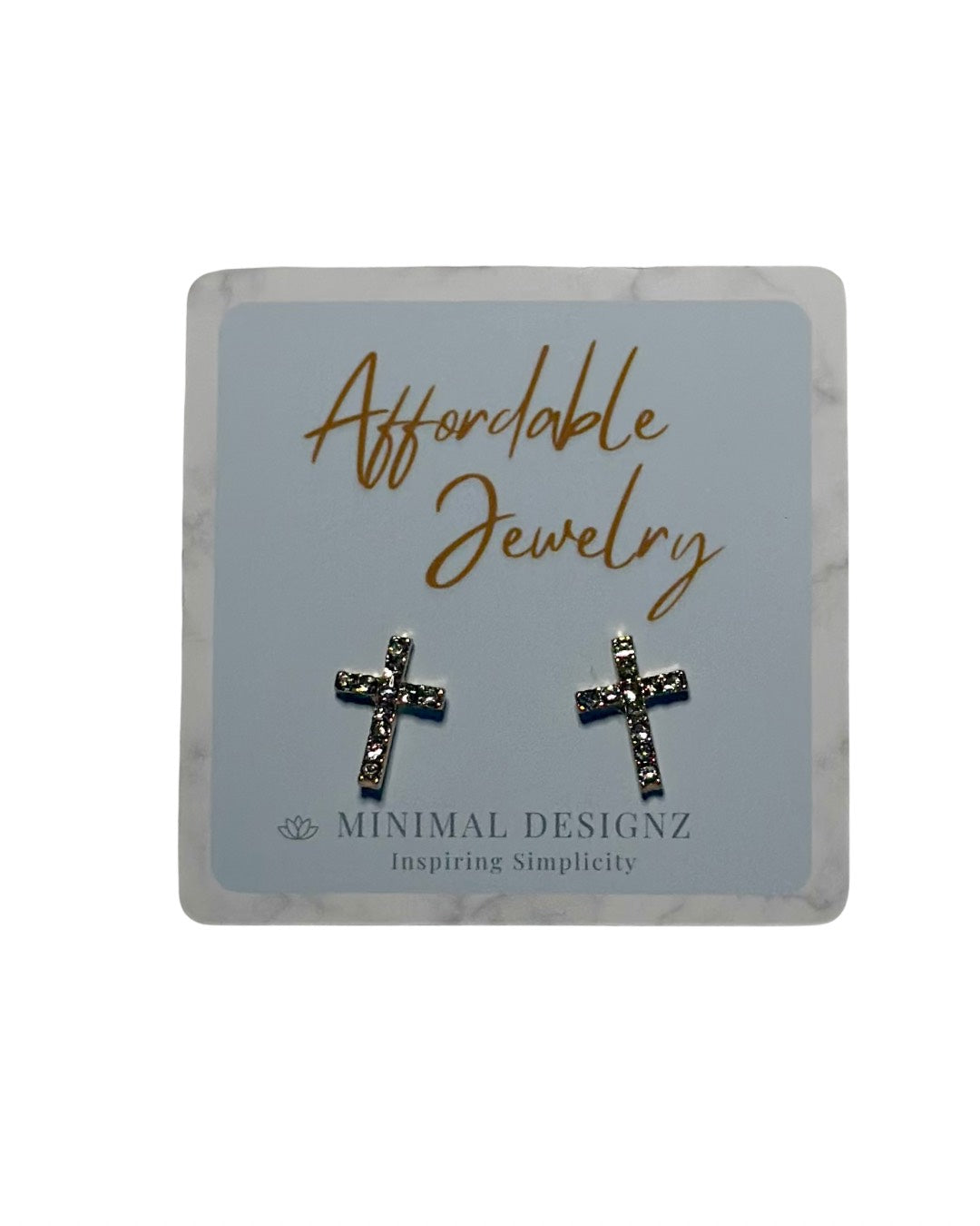 Faith Cross Stud Earrings