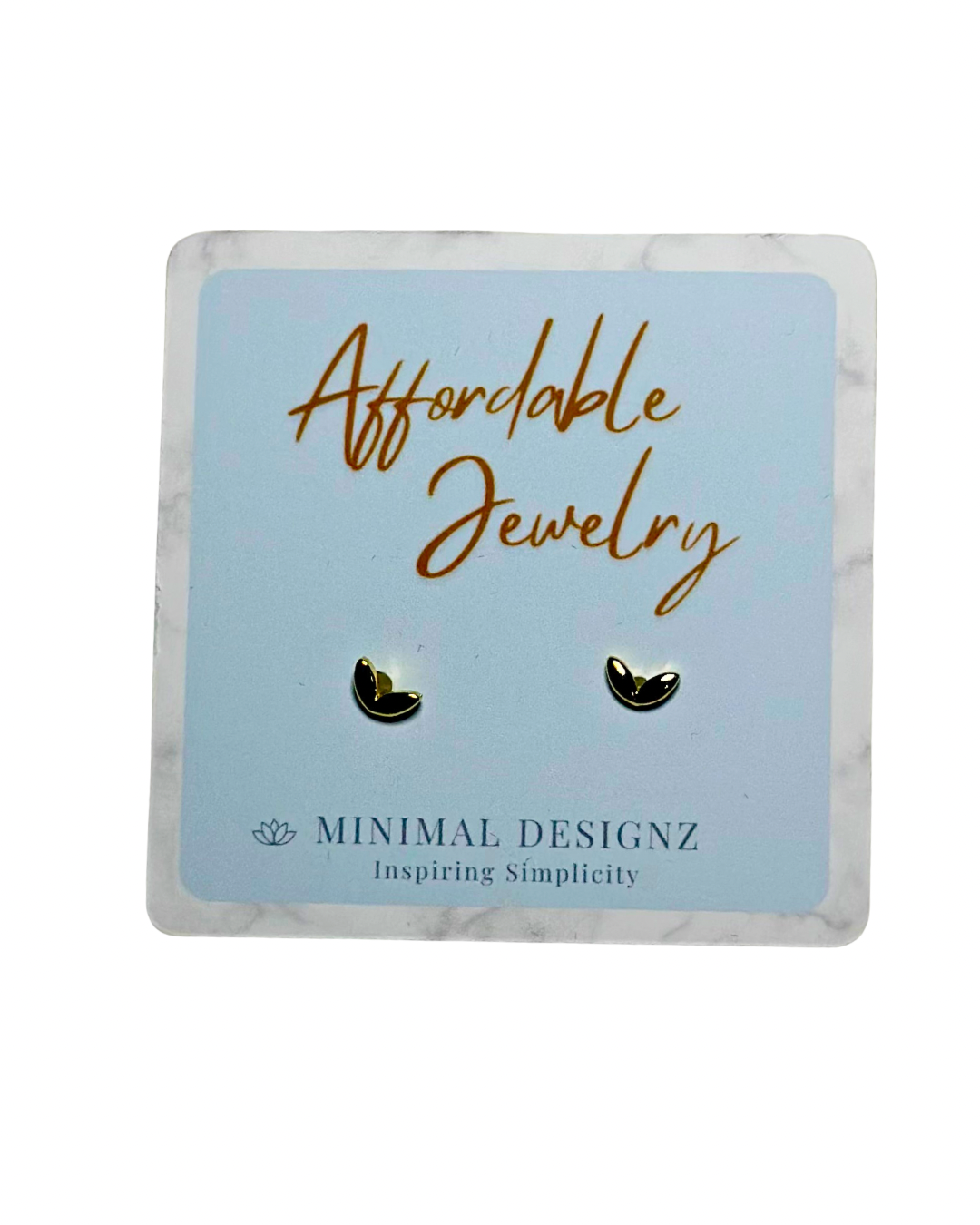 Golden Wing Stud Earrings