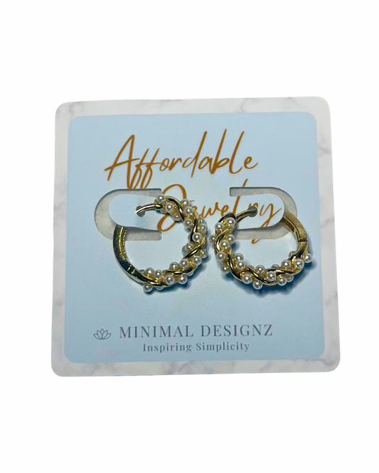 Pearl Hoop Earrings