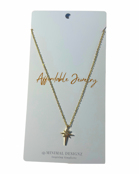 Minimal star necklace
