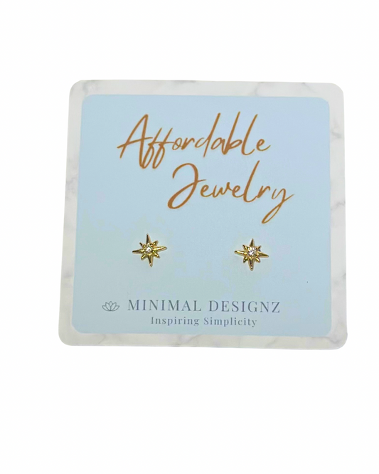 Minimal star Stud Earrings