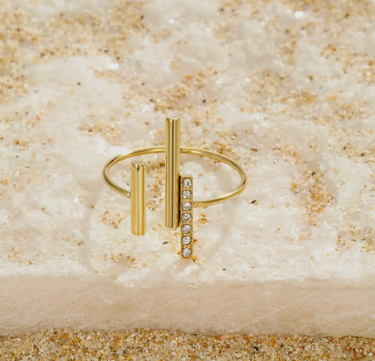 Minimal Rhinestone ring