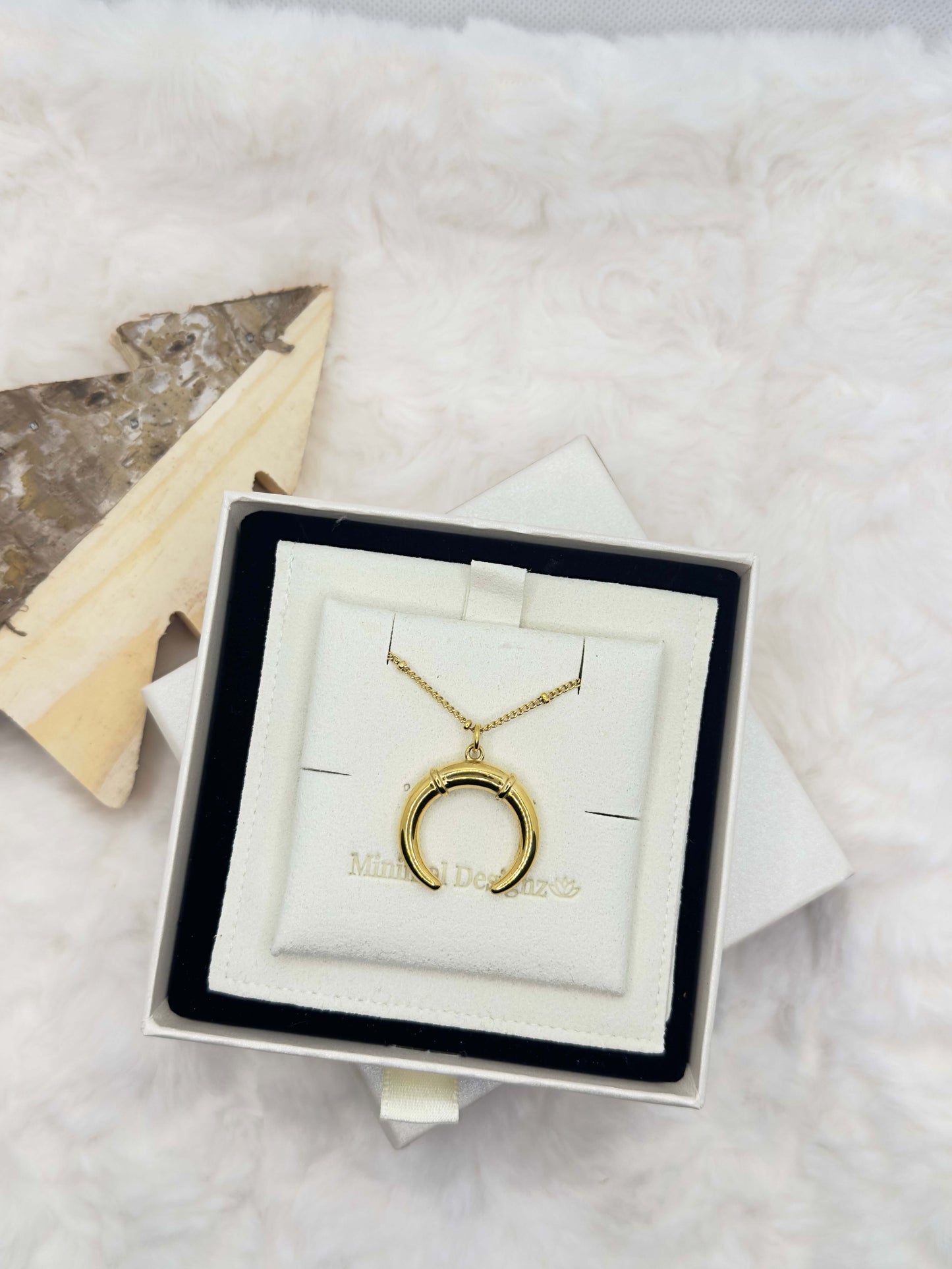 Half Moon 18k Necklace