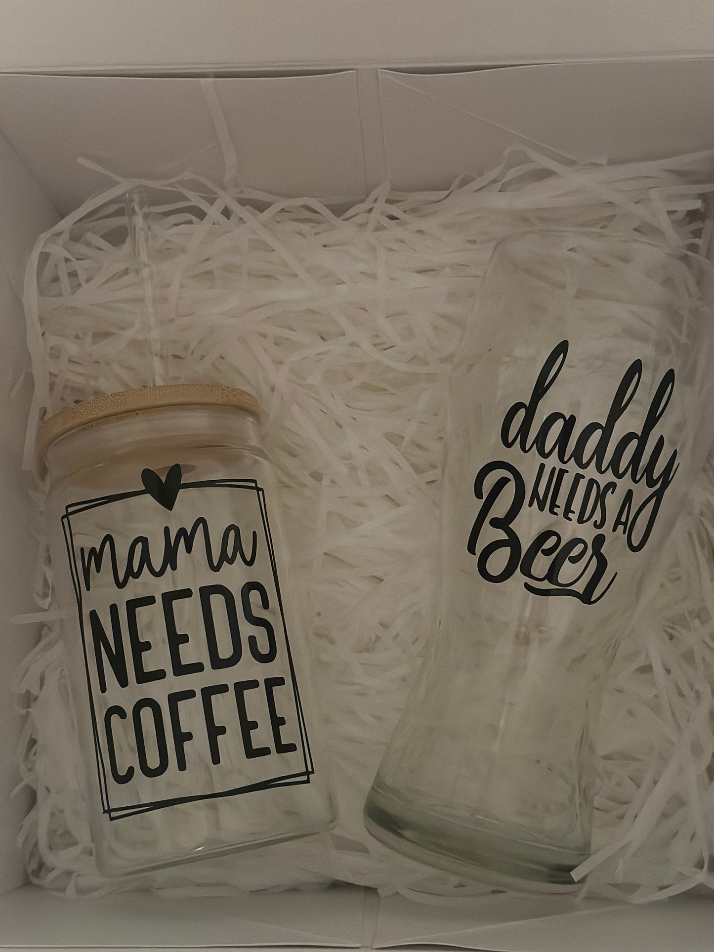 Daddy needs a beer pint glass