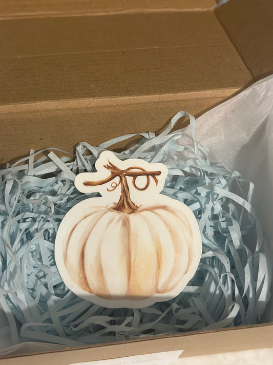 White pumpkin Waterproof Sticker