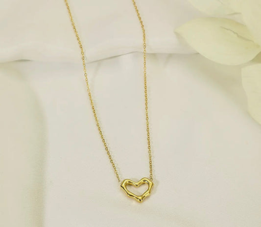 Hammered Heart  necklace