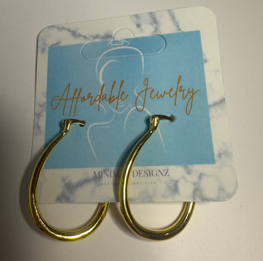 Teardrop Gold Hoop Earrings