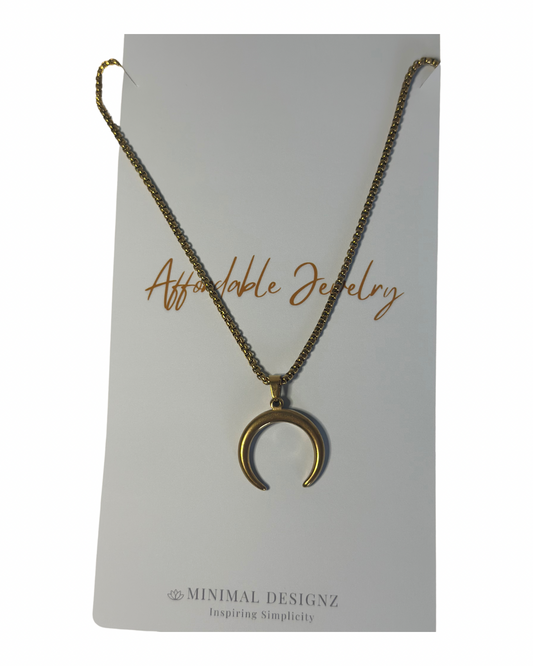 Half moon extra long necklace