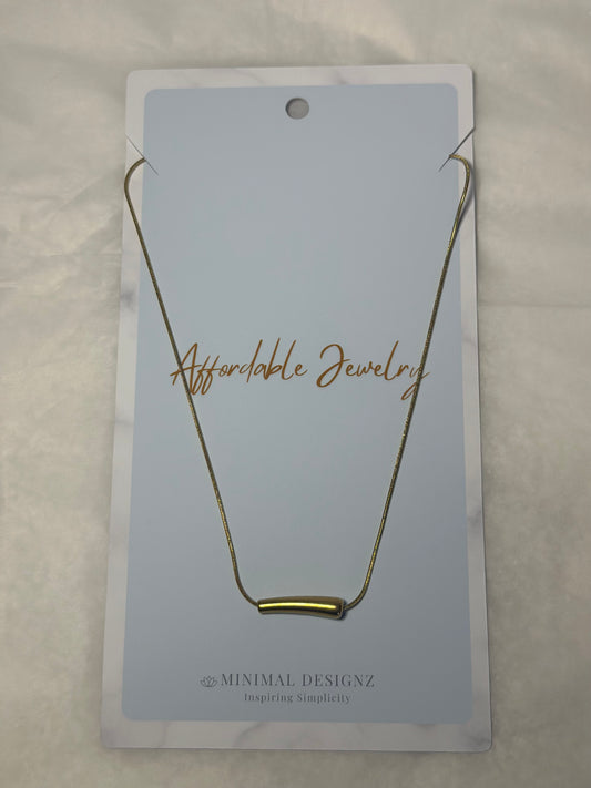 Minimalist Gold Bar Necklace