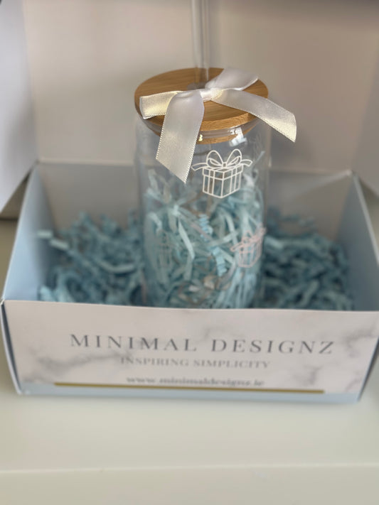 Christmas gift box Iced Coffee glass