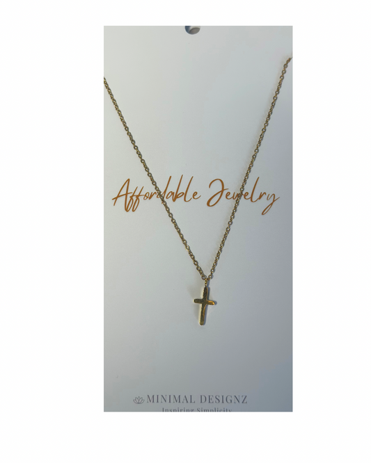 Minimal Cross necklace