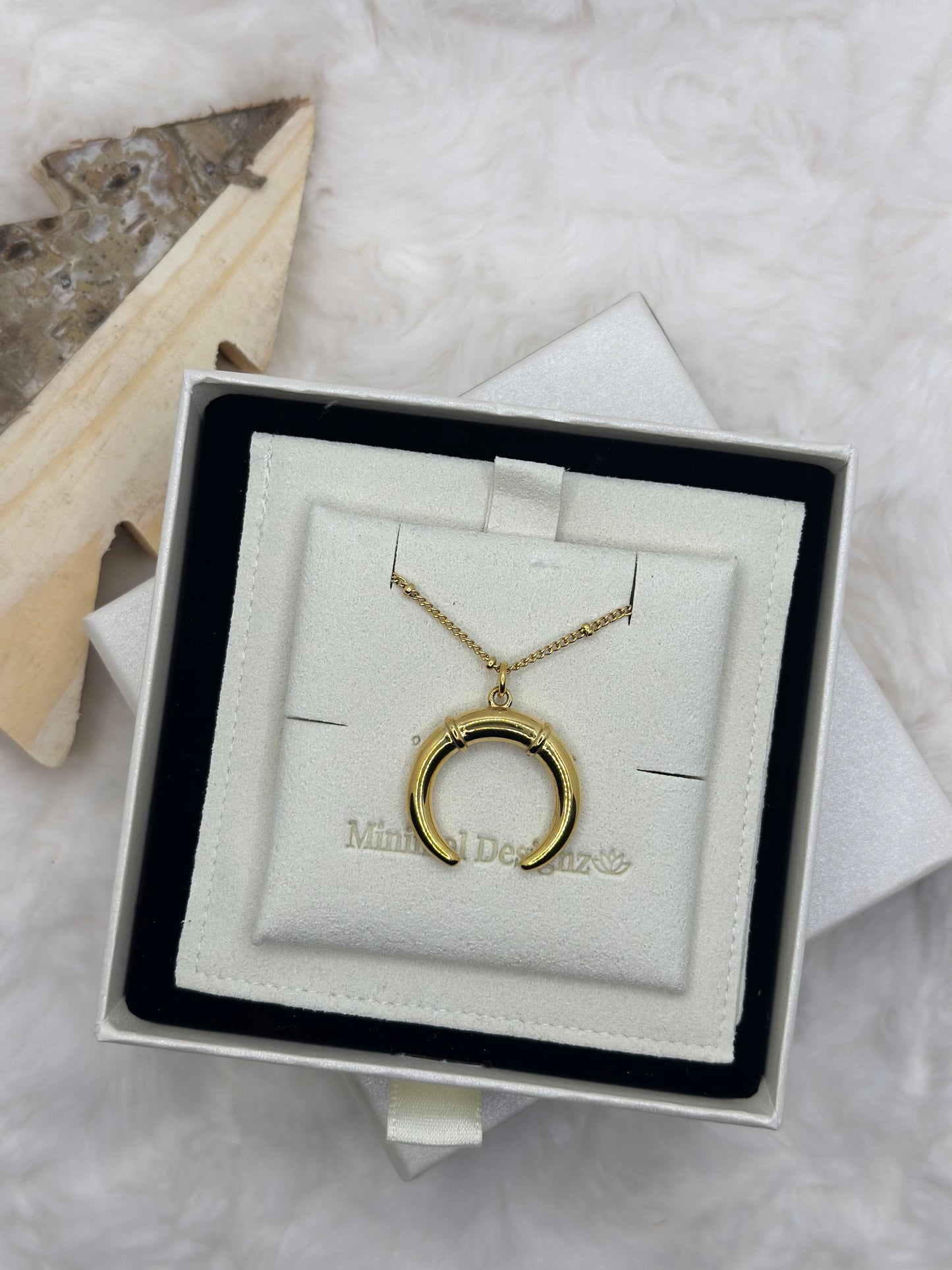 Half Moon 18k Necklace